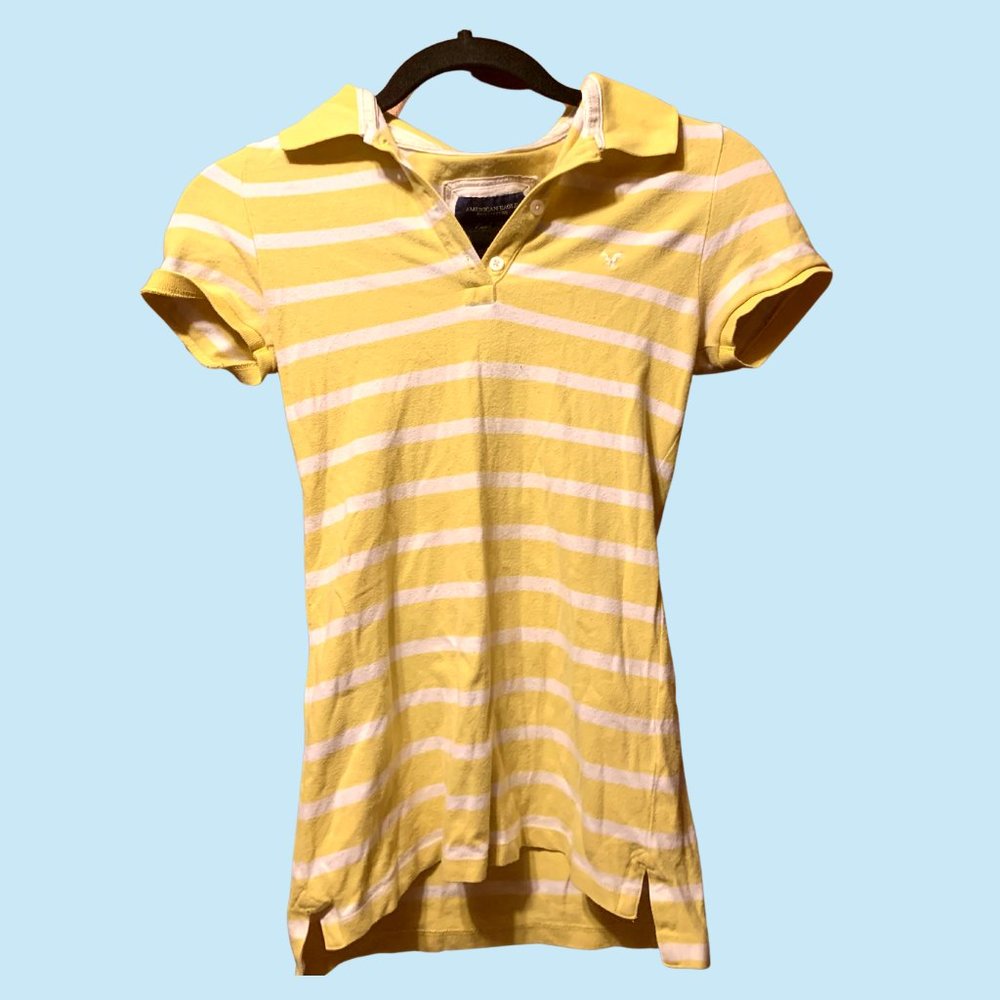 Yellow Eagle Polo Shirt (american eagle) women XS